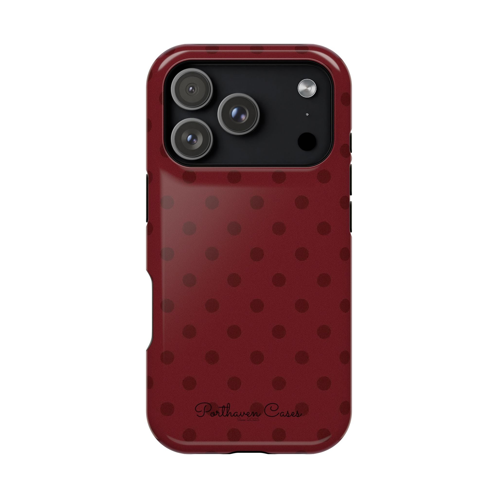 BURGUNDY POLKA-DOTS