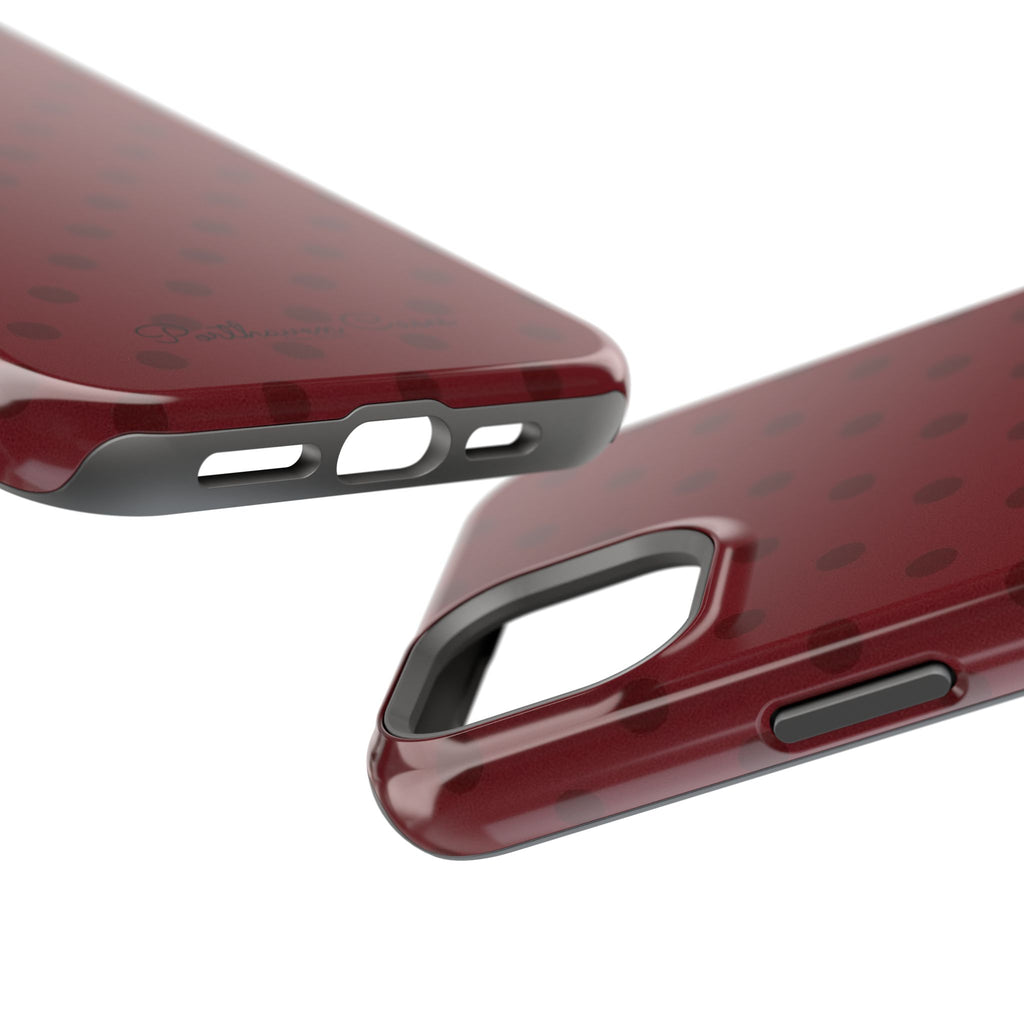 BURGUNDY POLKA-DOTS