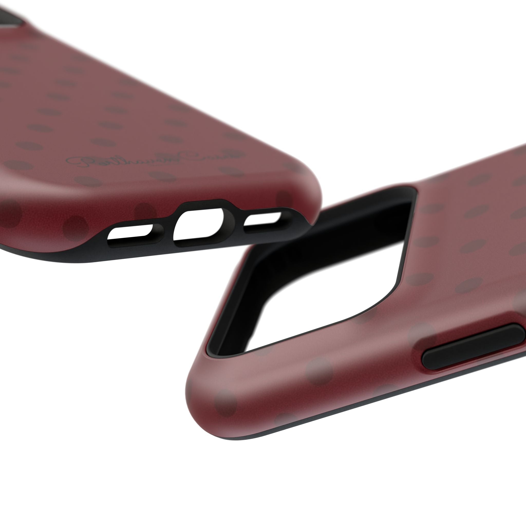 BURGUNDY POLKA-DOTS