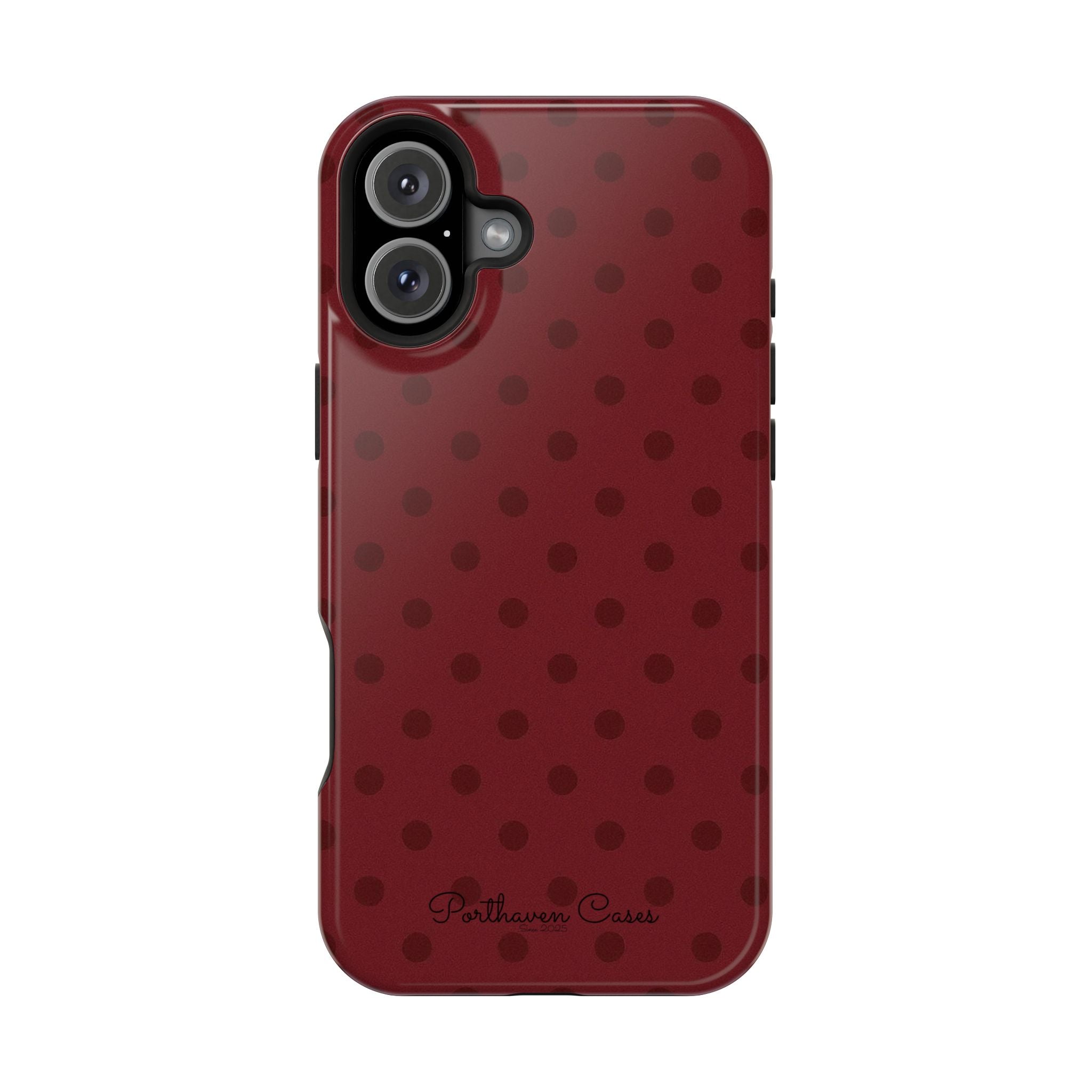 BURGUNDY POLKA-DOTS
