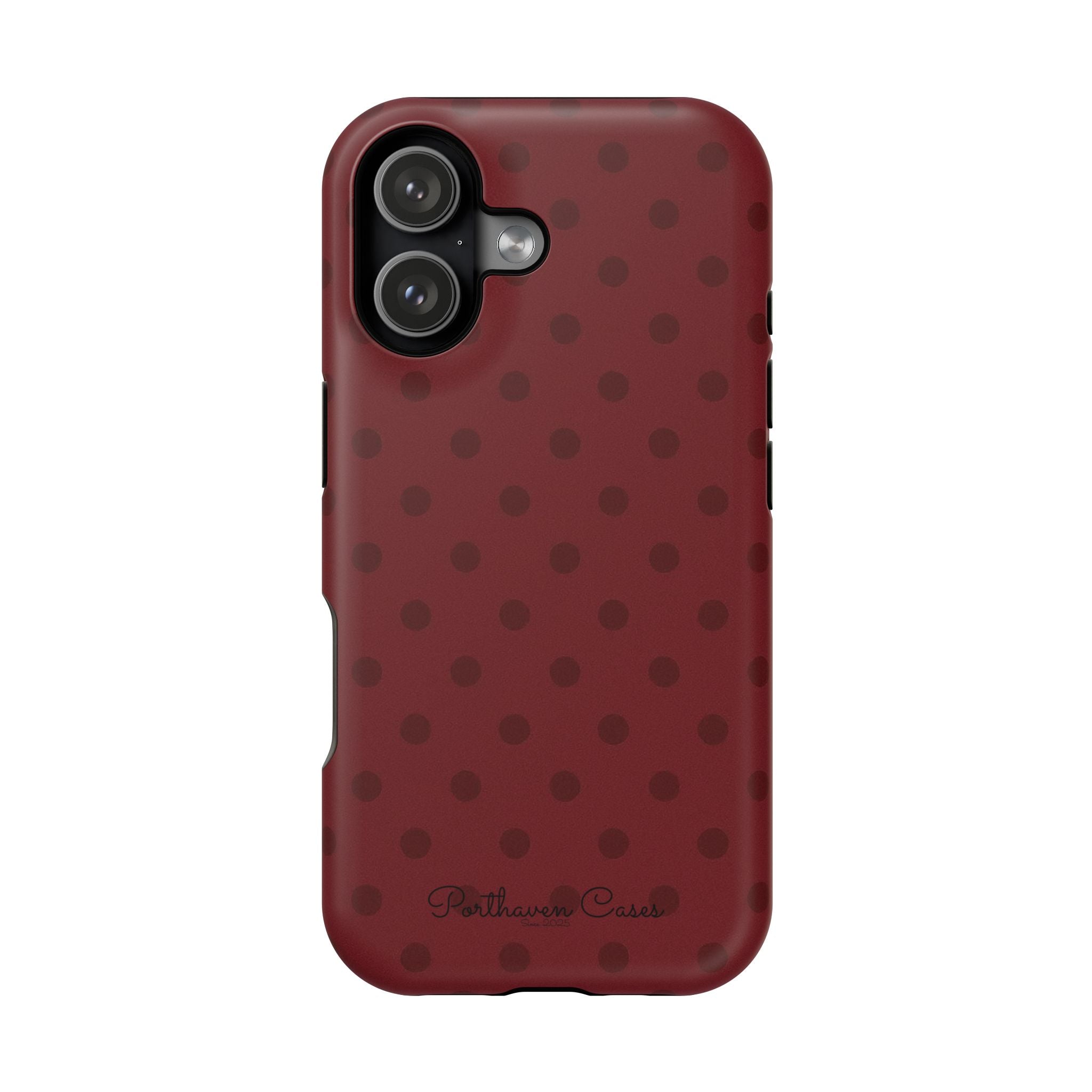BURGUNDY POLKA-DOTS