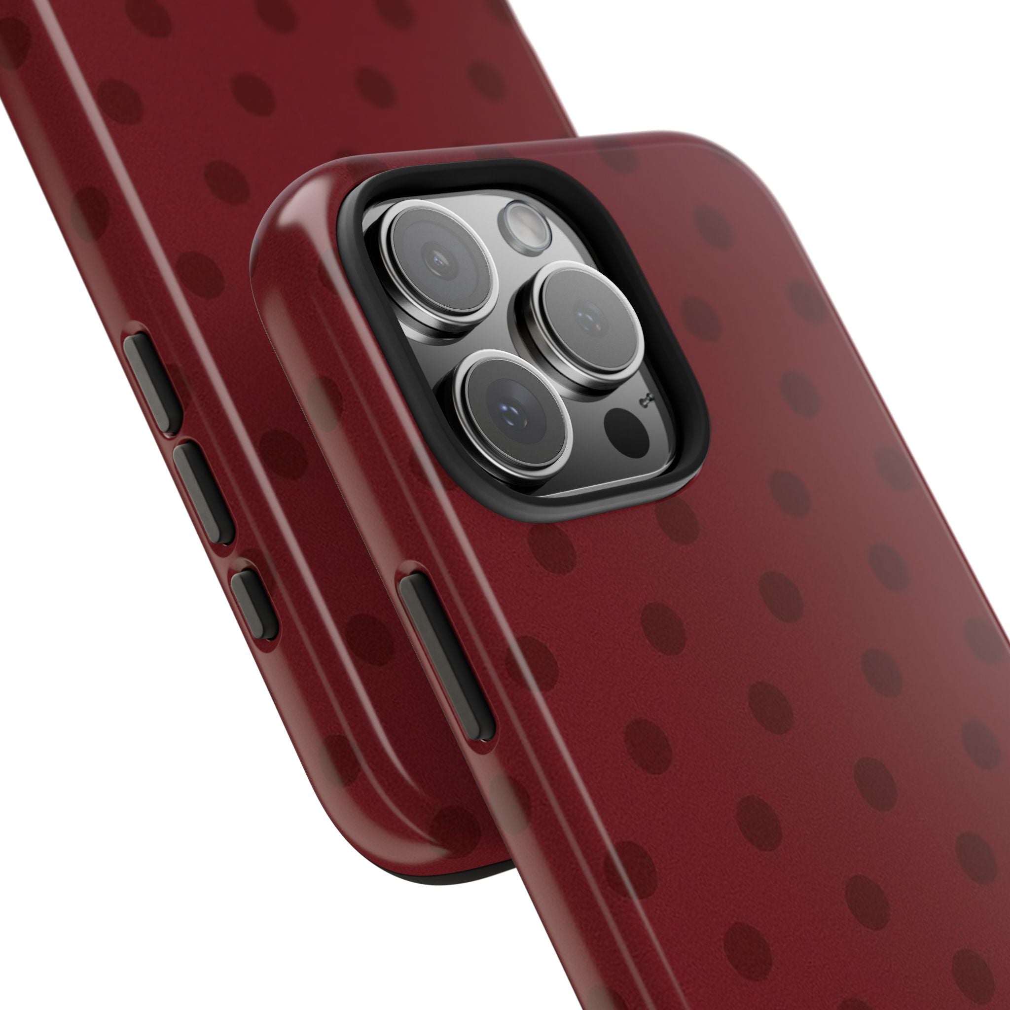 BURGUNDY POLKA DOTS
