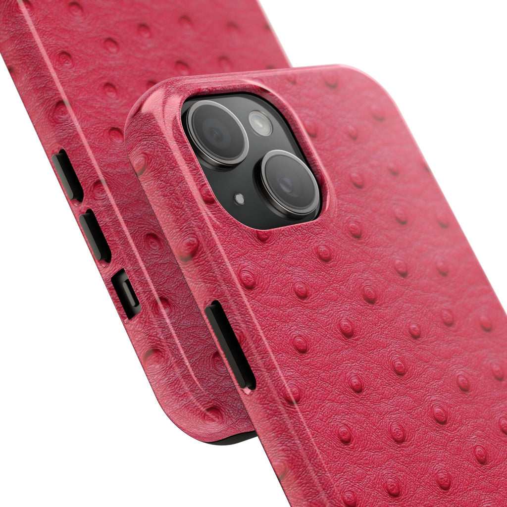Hot Pink Ostrich Leather