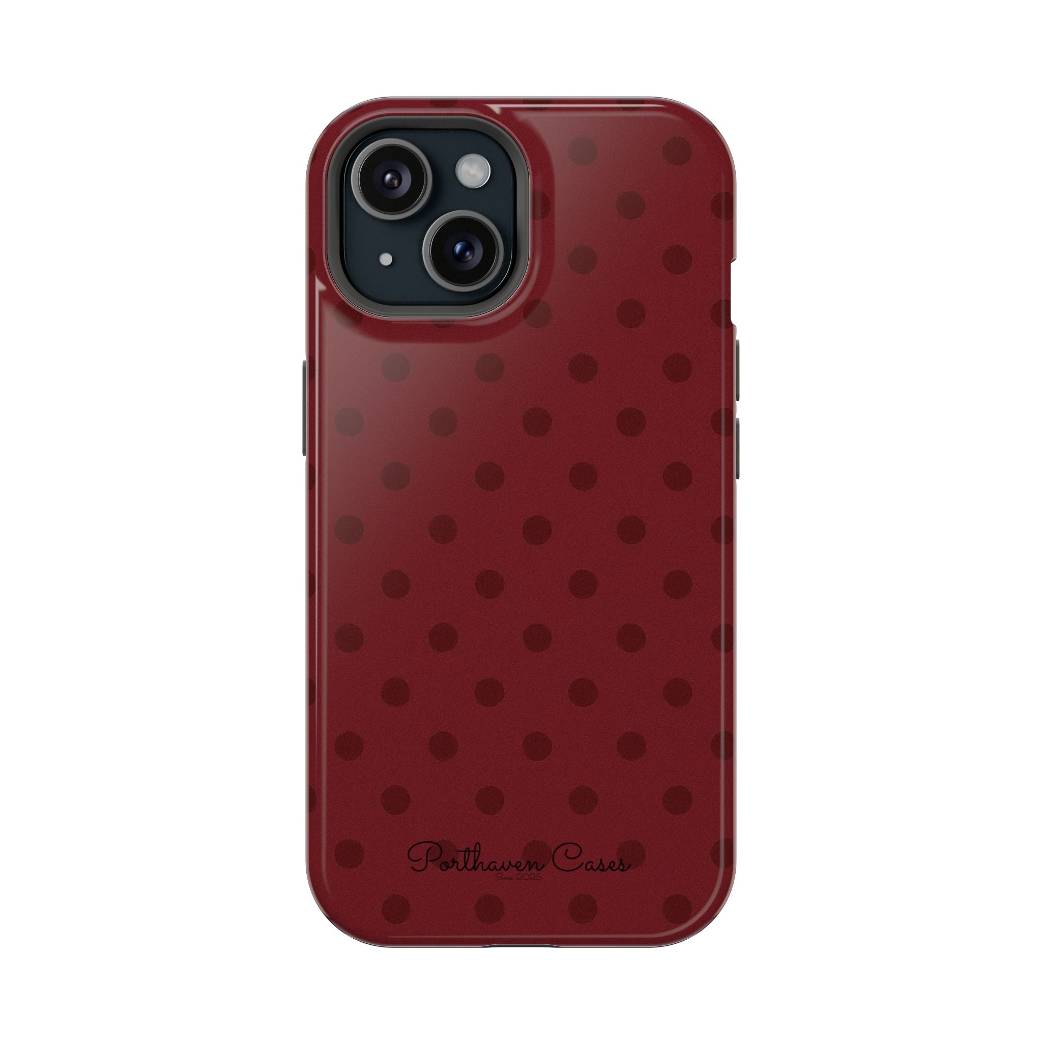 BURGUNDY POLKA-DOTS