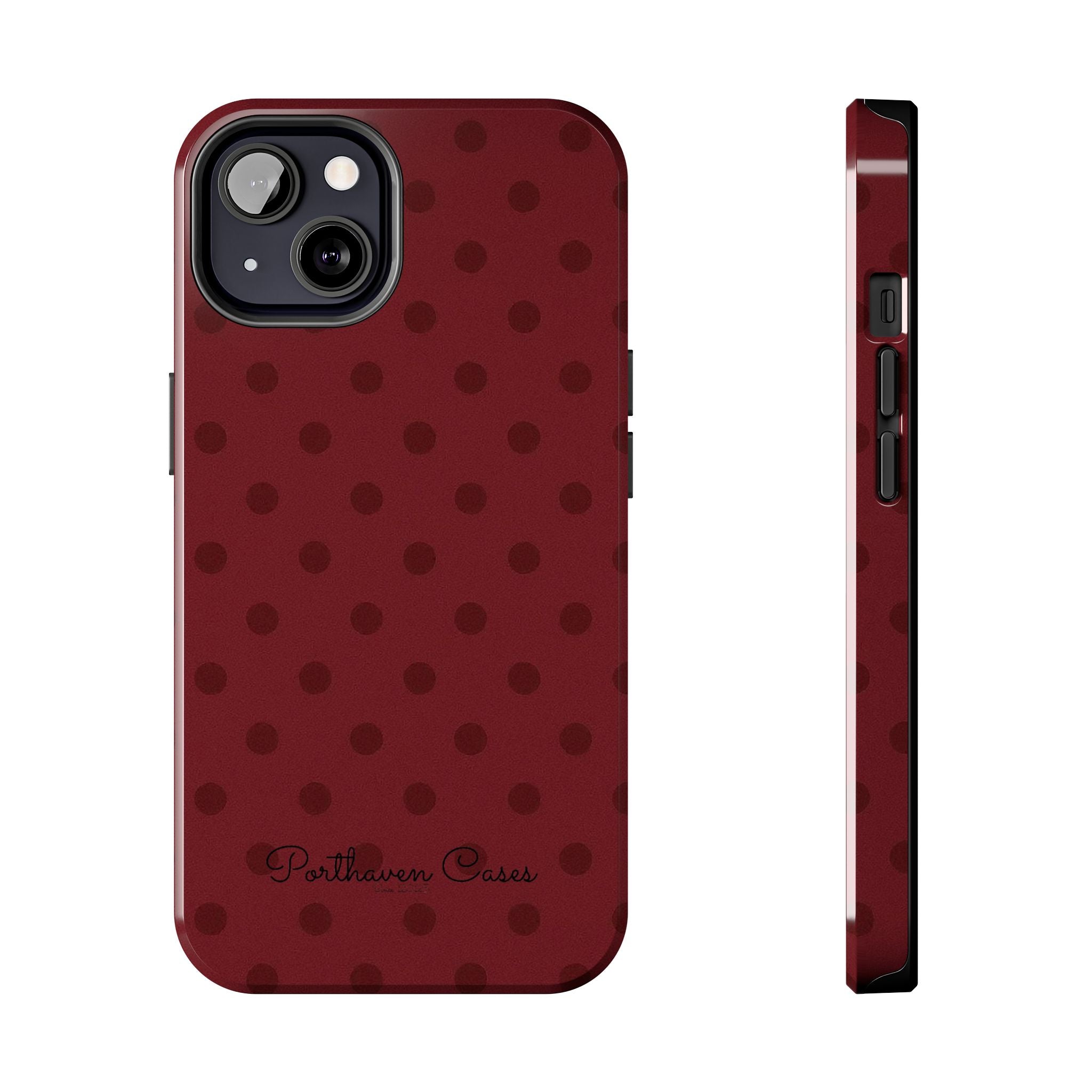 BURGUNDY POLKA DOTS