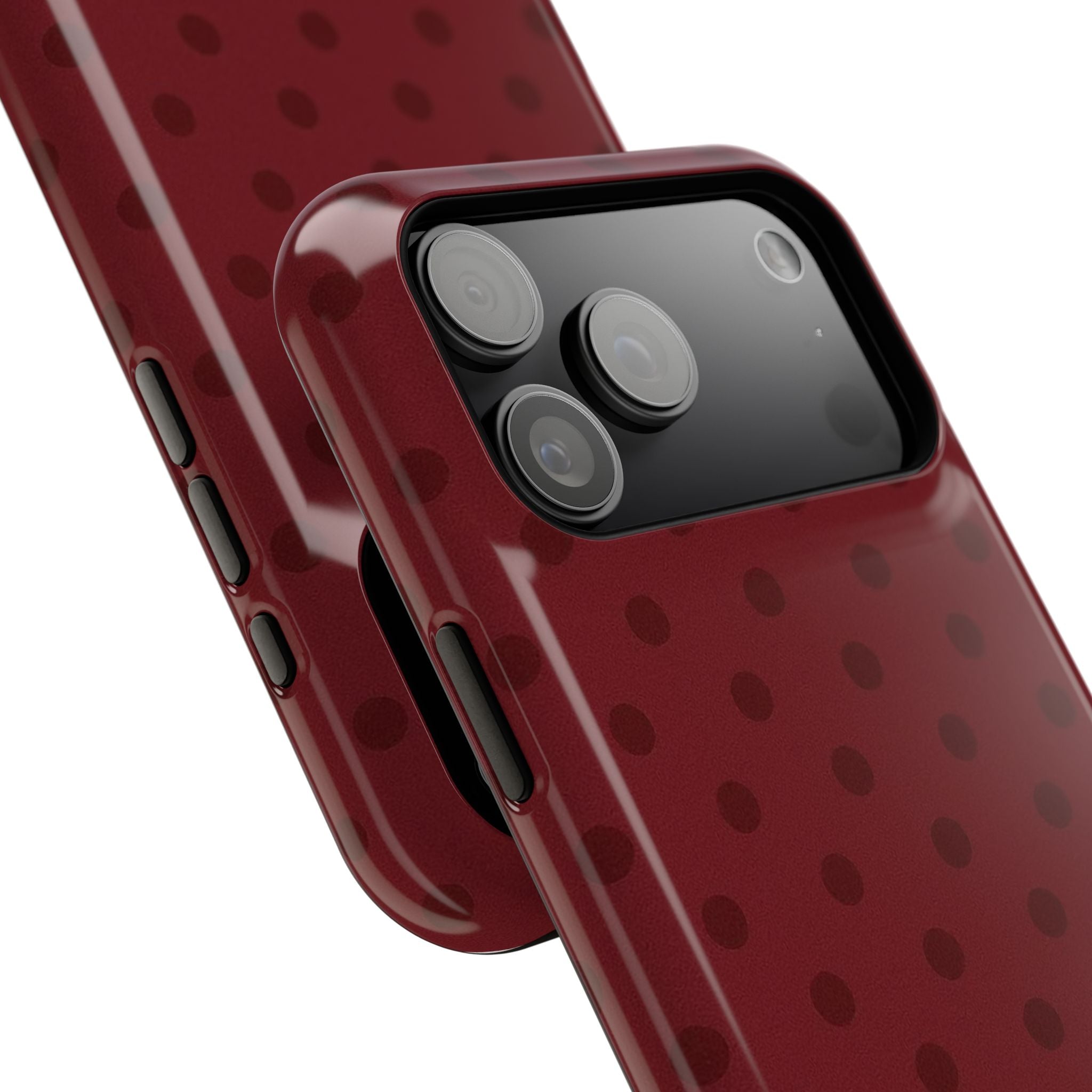 BURGUNDY POLKA-DOTS