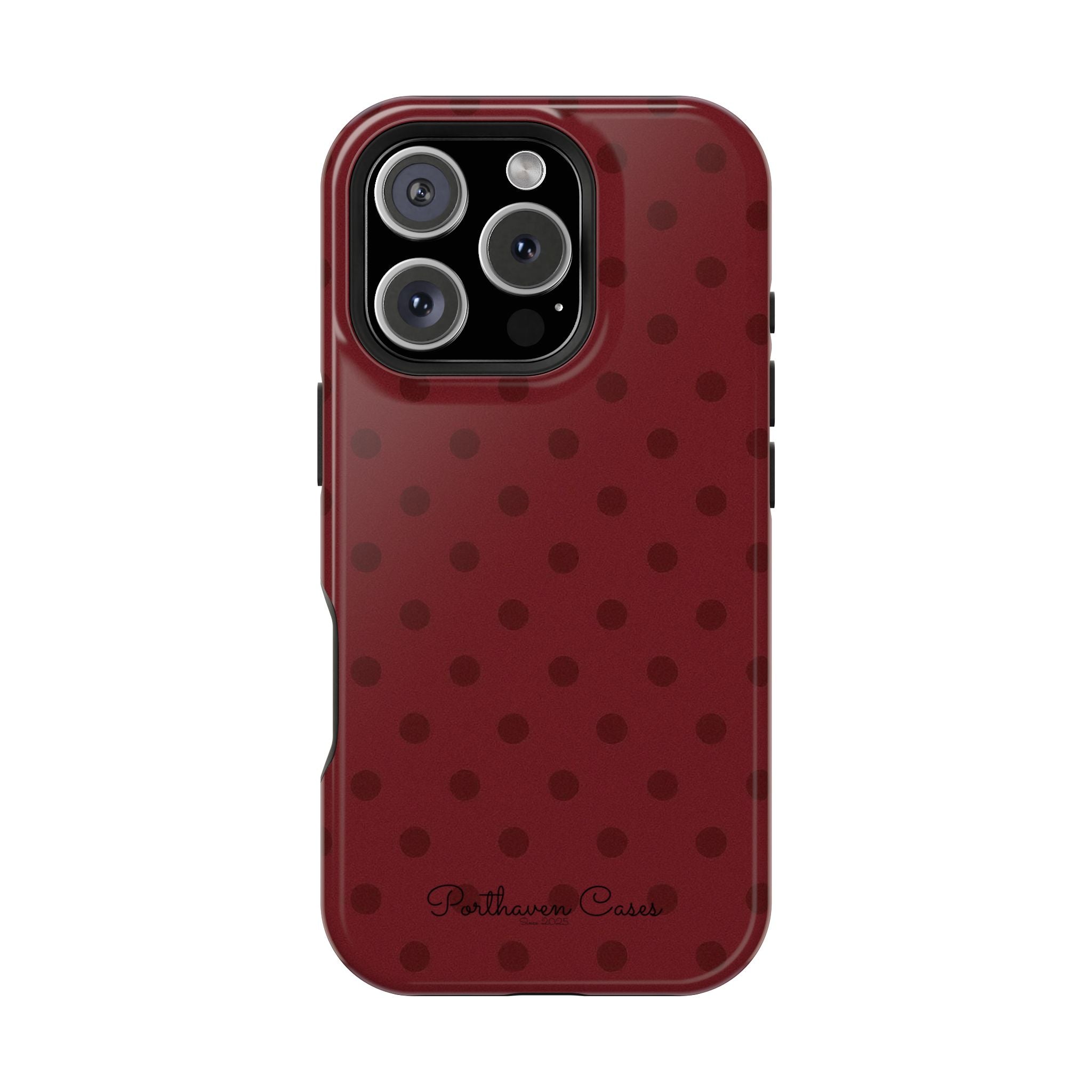 BURGUNDY POLKA-DOTS