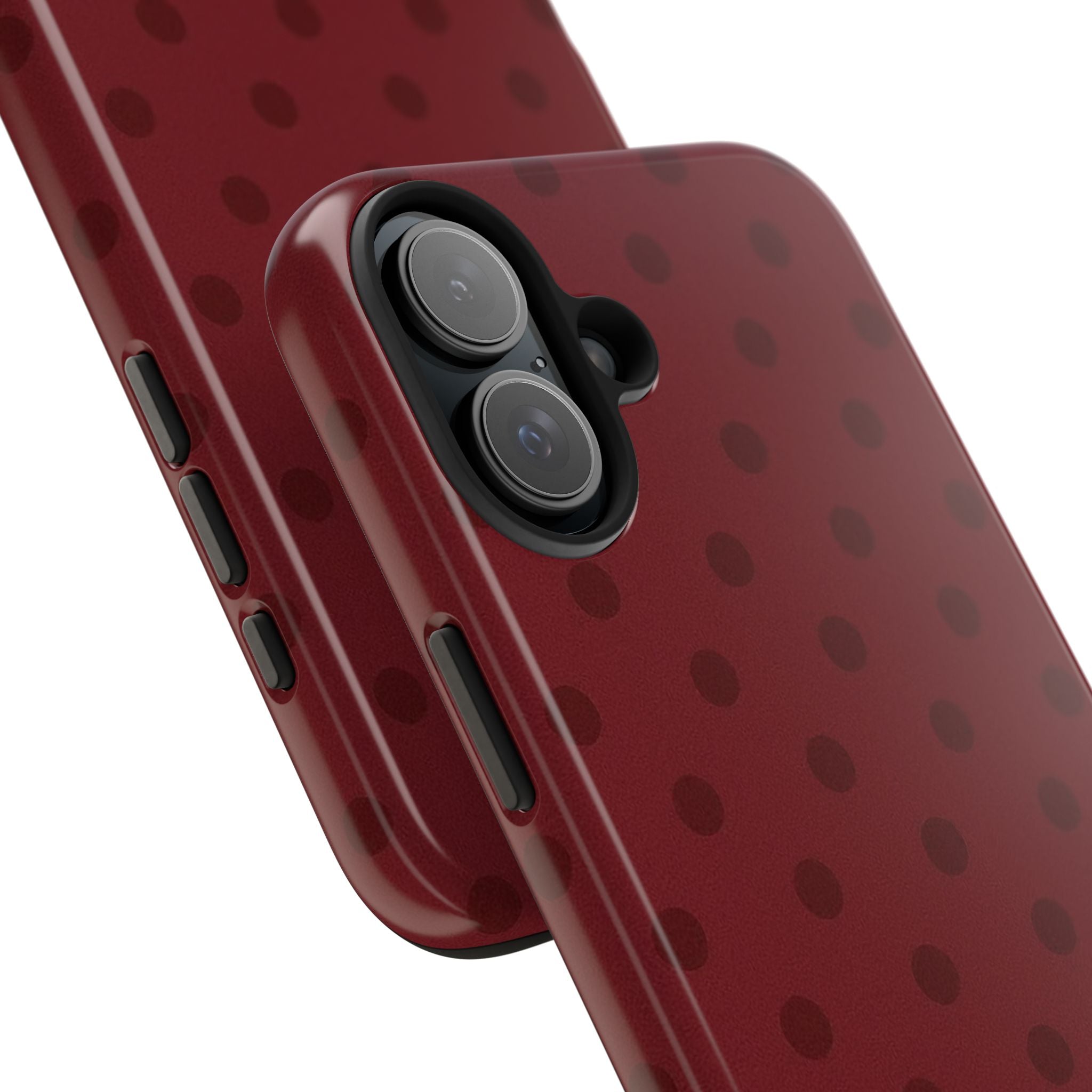 BURGUNDY POLKA DOTS