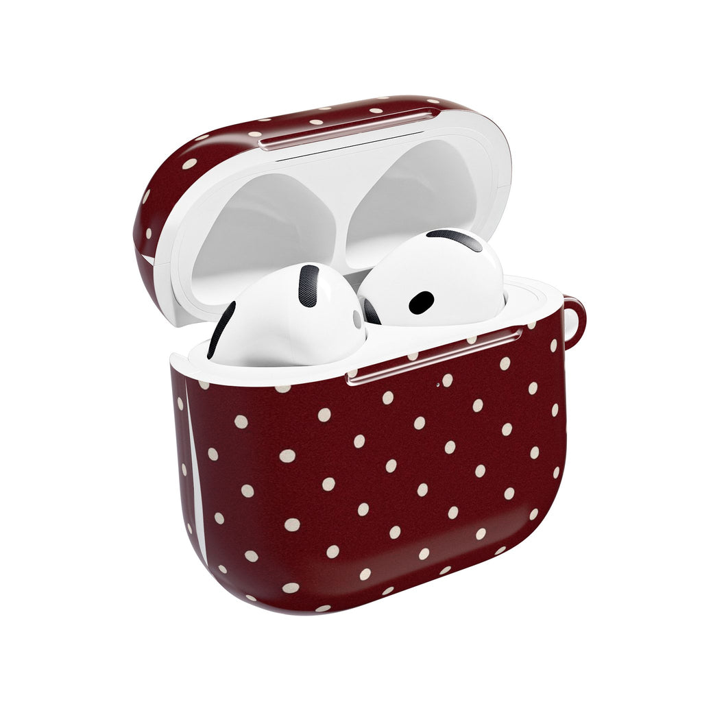 Burgundy Polka Dot | AirPods Case