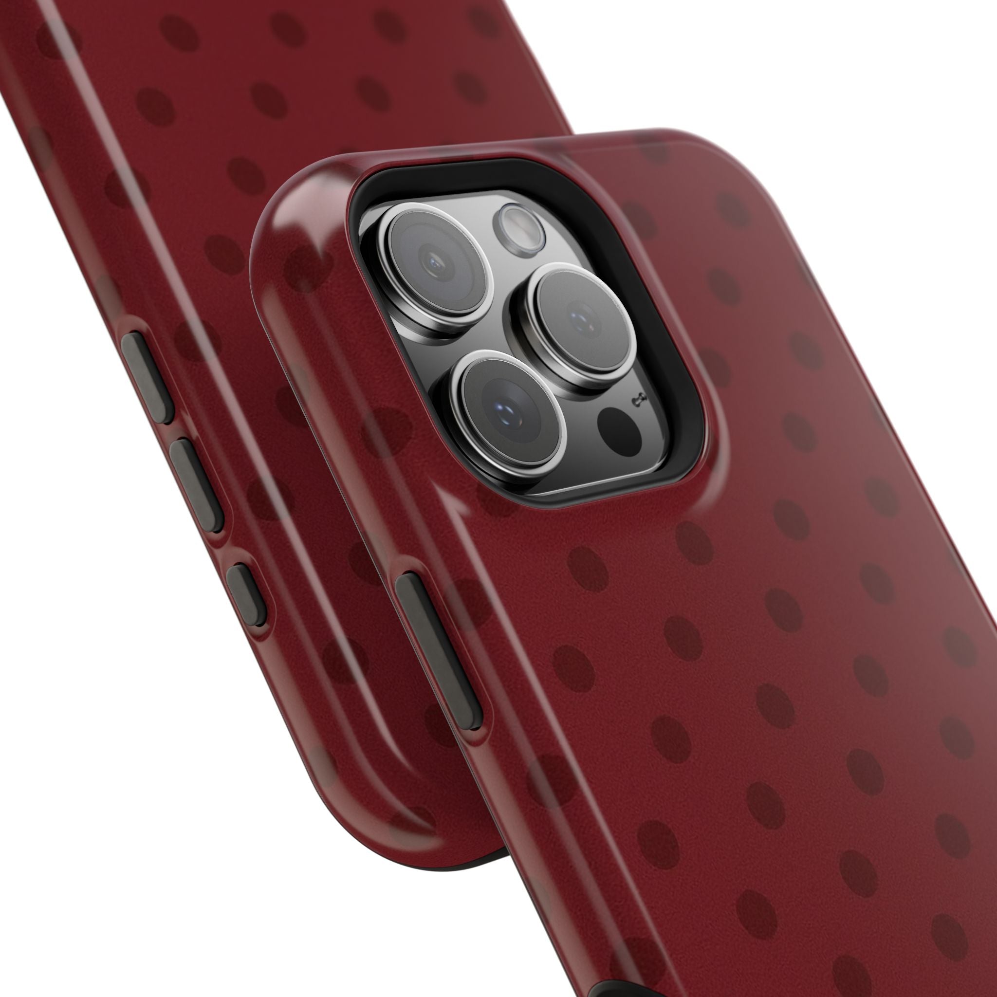 BURGUNDY POLKA-DOTS