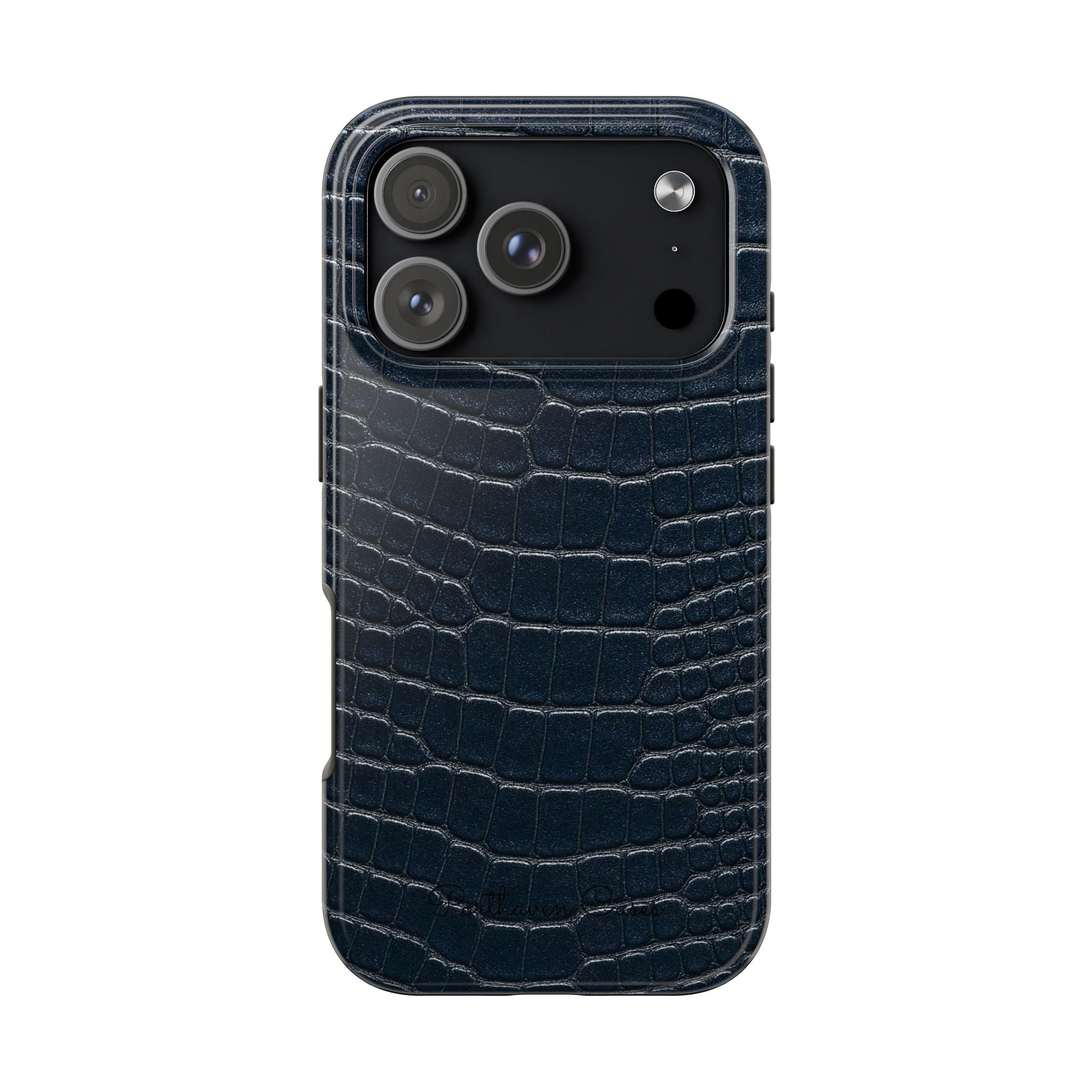 Navy Crocodile Leather