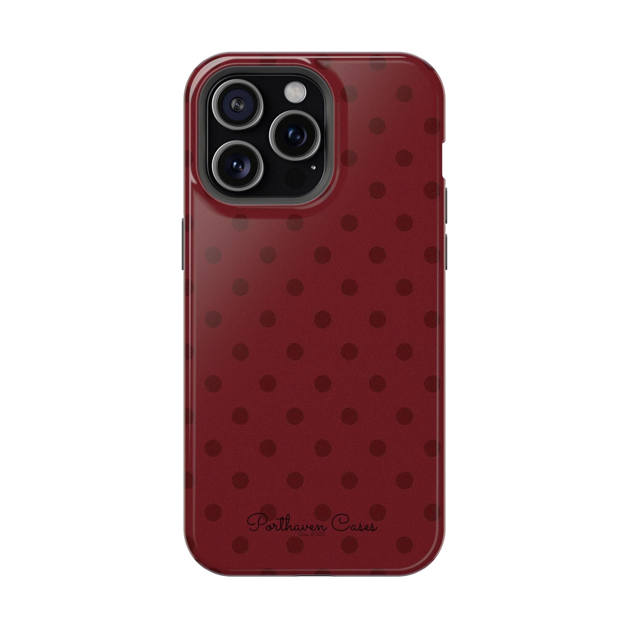 BURGUNDY POLKA-DOTS