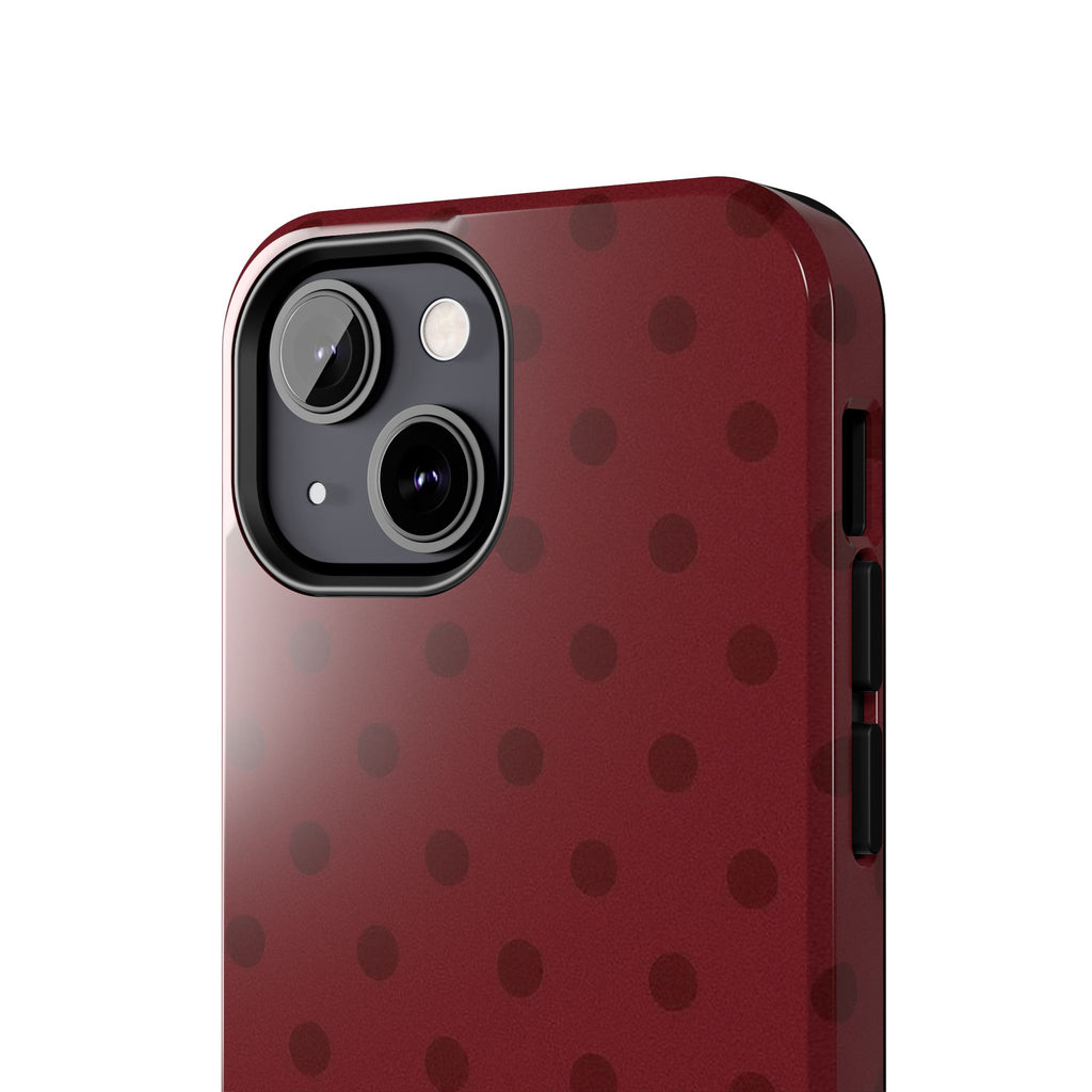 BURGUNDY POLKA DOTS