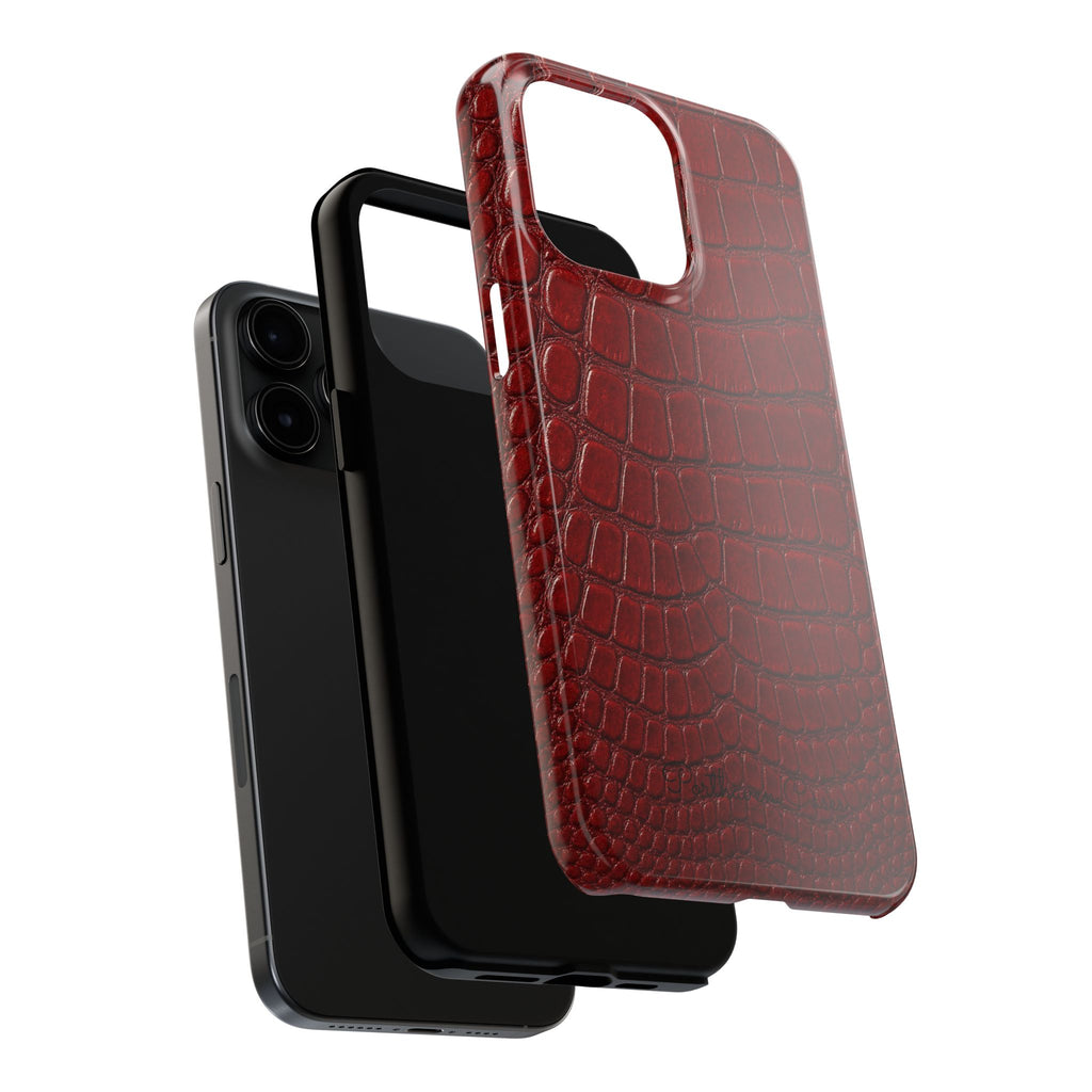 Red Crocodile Skin