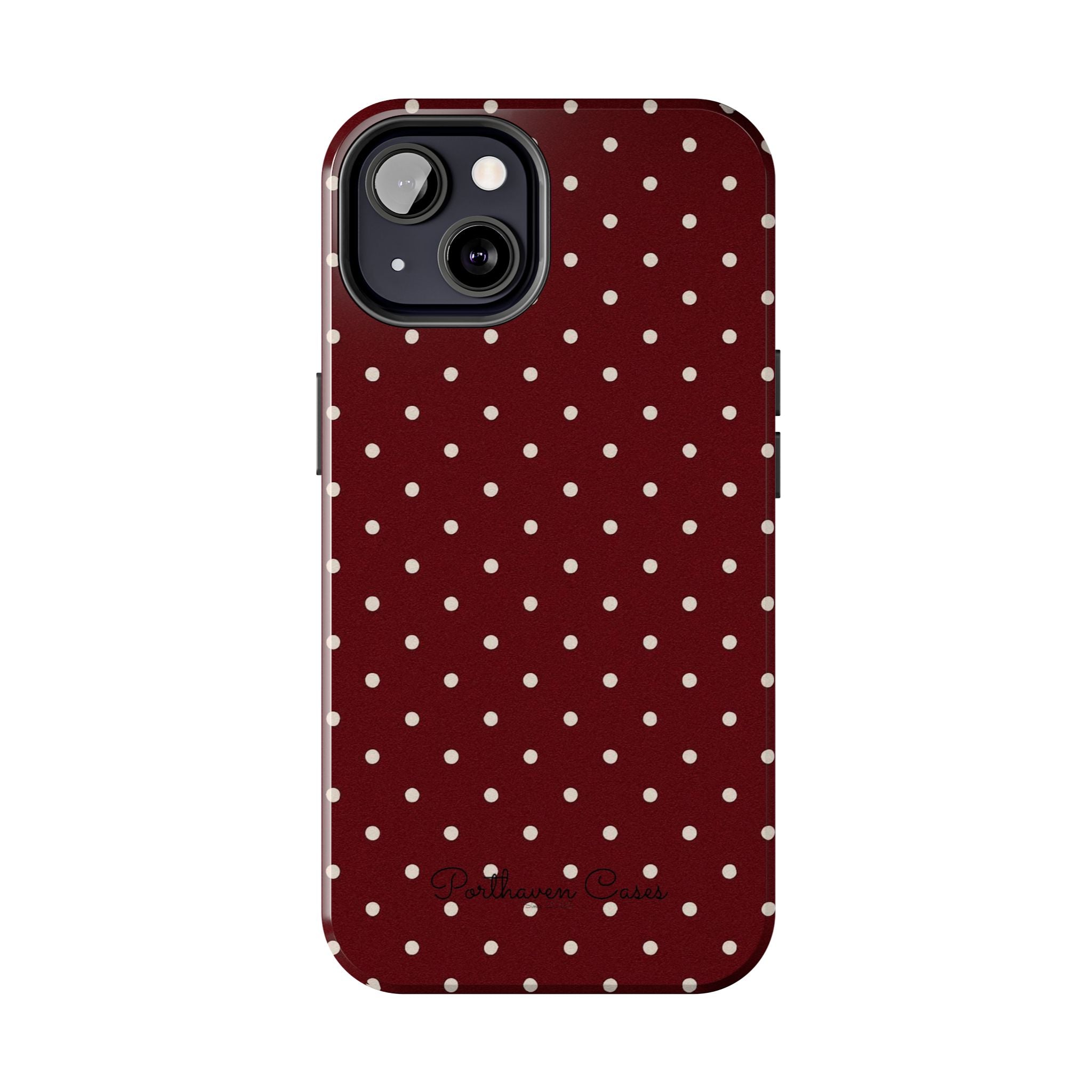 Burgundy Polka Dots