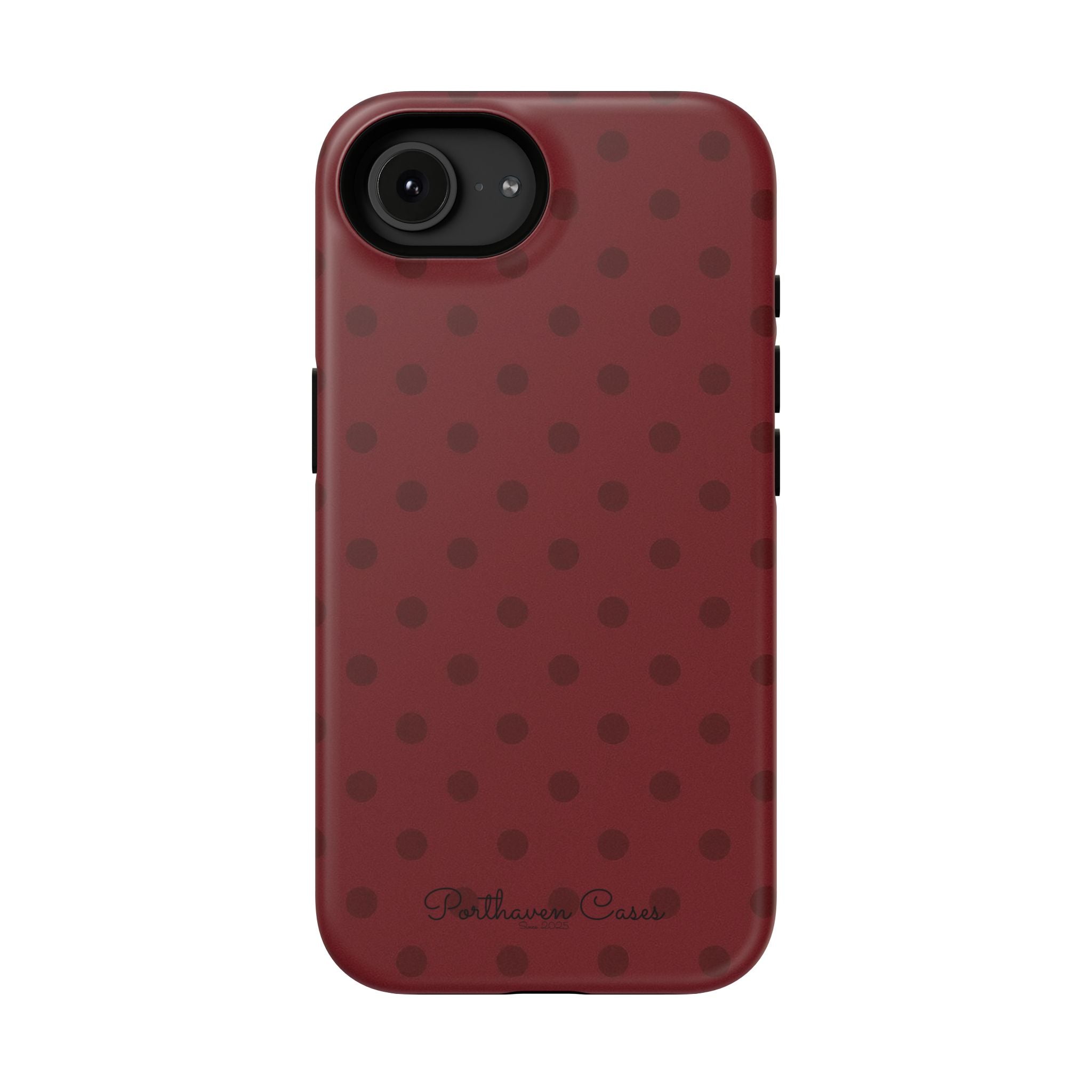 BURGUNDY POLKA-DOTS