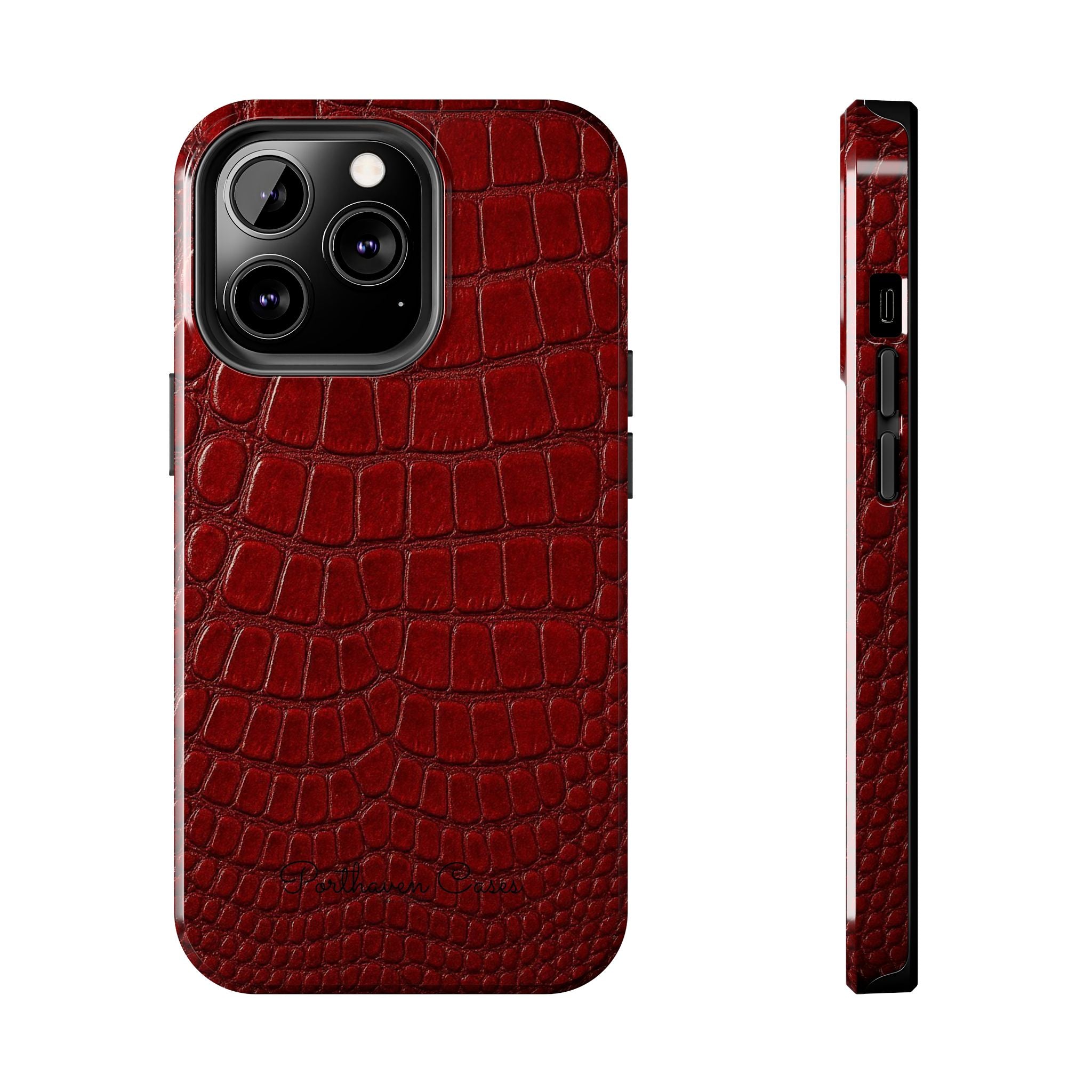 Red Crocodile Skin