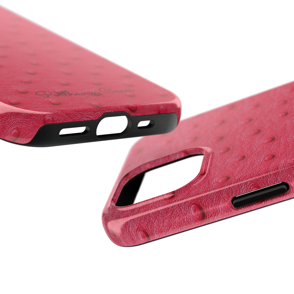 Hot Pink Ostrich Leather