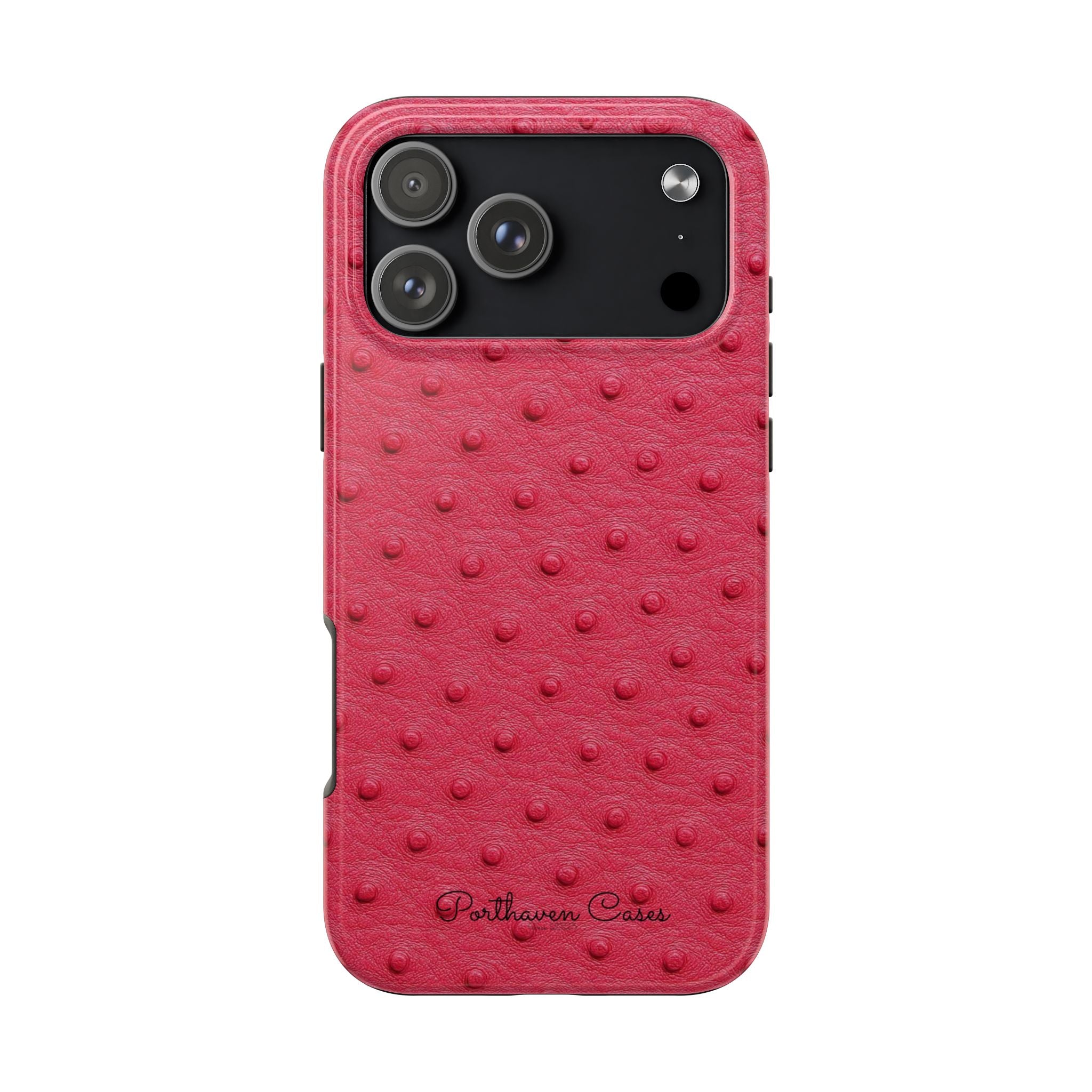 Hot Pink Ostrich Leather
