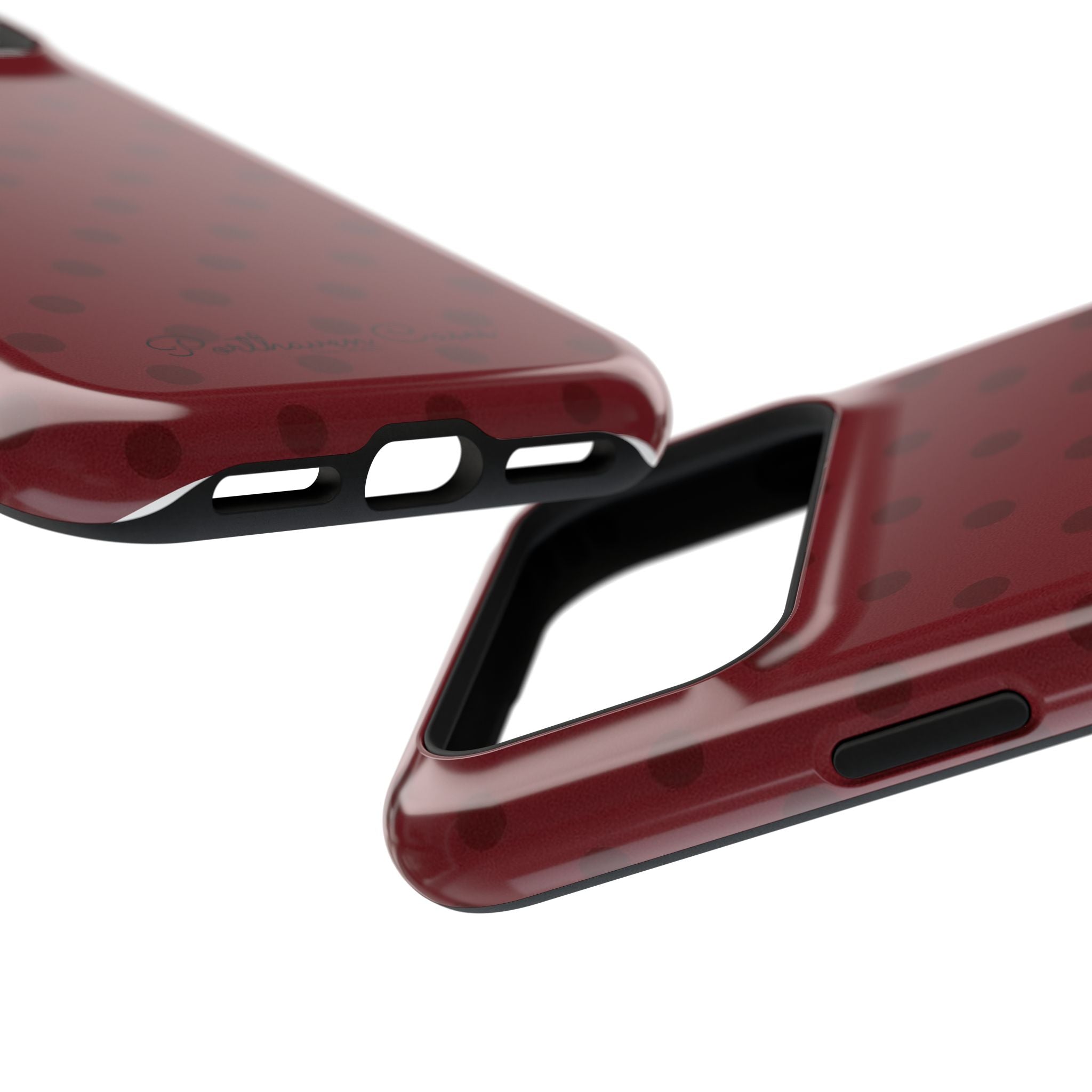 BURGUNDY POLKA-DOTS