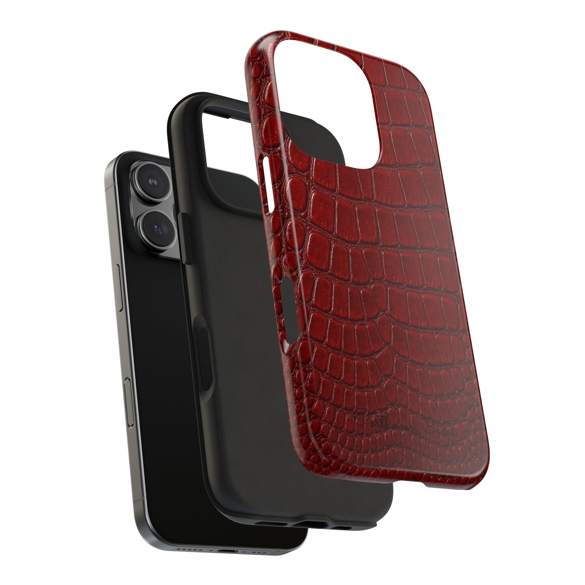 Red Crocodile Skin